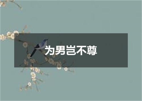 为男岂不尊