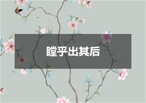 瞠乎出其后