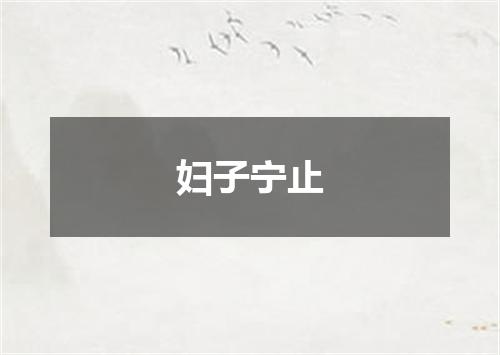 妇子宁止