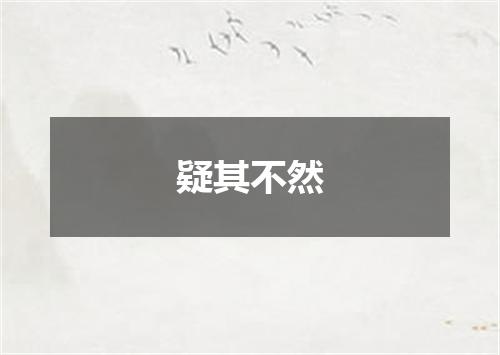 疑其不然