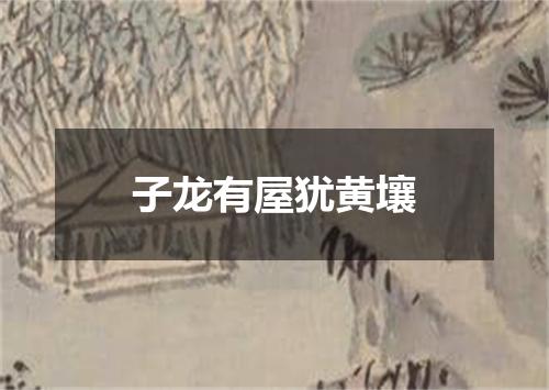 子龙有屋犹黄壤