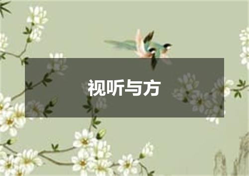 视听与方