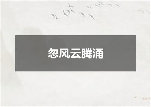 忽风云腾涌