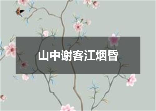 山中谢客江烟昏