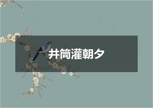 井筒灌朝夕