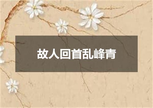 故人回首乱峰青