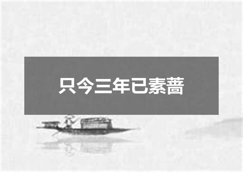 只今三年已素蔷
