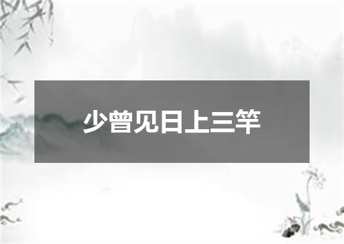 少曾见日上三竿