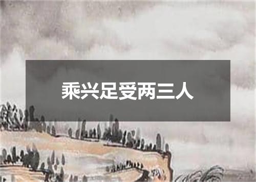 乘兴足受两三人