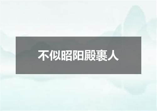 不似昭阳殿裹人