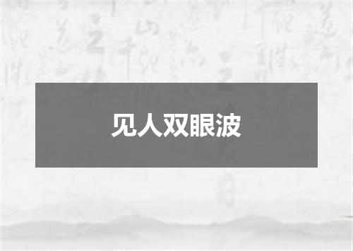 见人双眼波