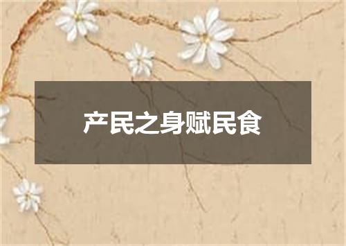 产民之身赋民食