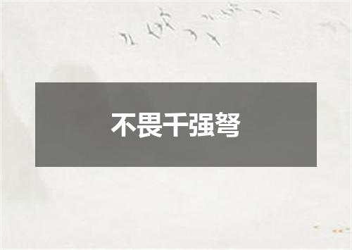不畏千强弩