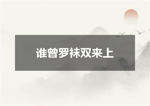 谁曾罗袜双来上