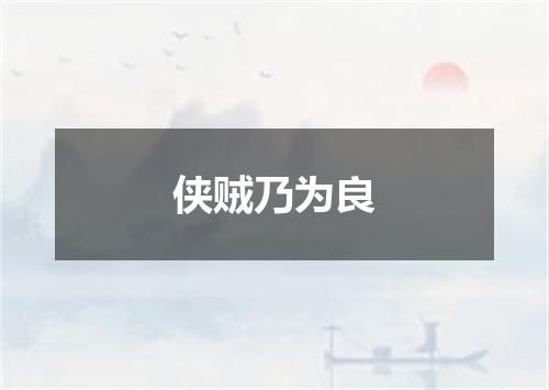 侠贼乃为良