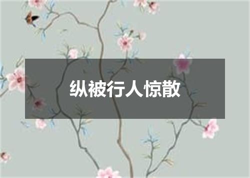 纵被行人惊散