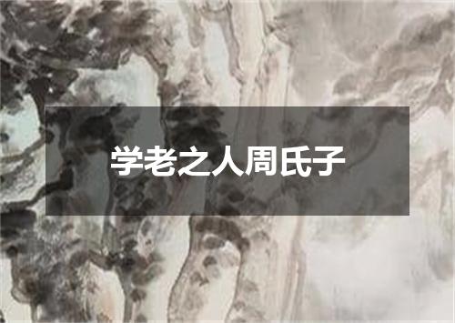 学老之人周氏子