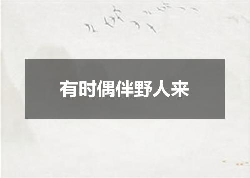 有时偶伴野人来