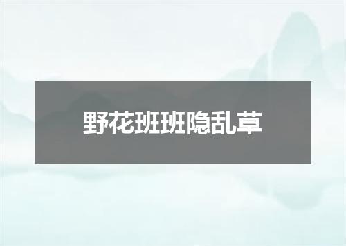 野花班班隐乱草