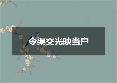 令渠交光映当户