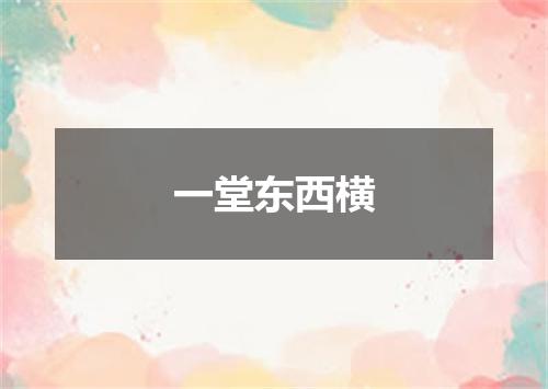 一堂东西横