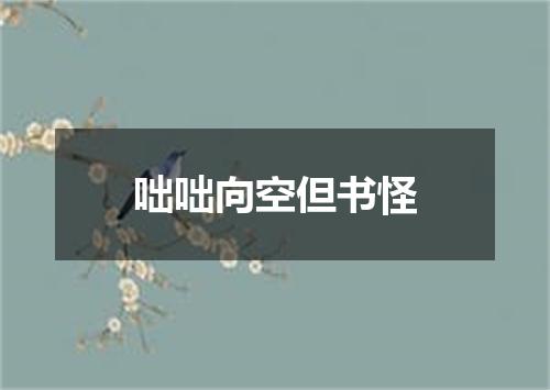 咄咄向空但书怪