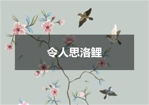 令人思洛鲤