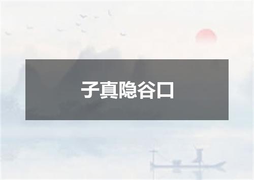 子真隐谷口