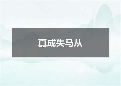 真成失马从