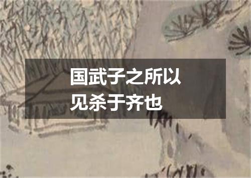 国武子之所以见杀于齐也