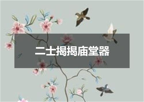 二士揭揭庙堂器