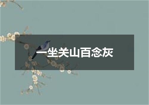 一坐关山百念灰