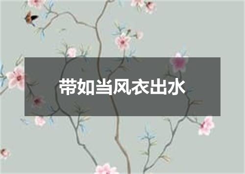 带如当风衣出水