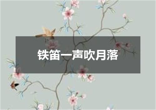 铁笛一声吹月落