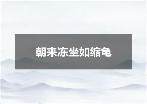 朝来冻坐如缩龟
