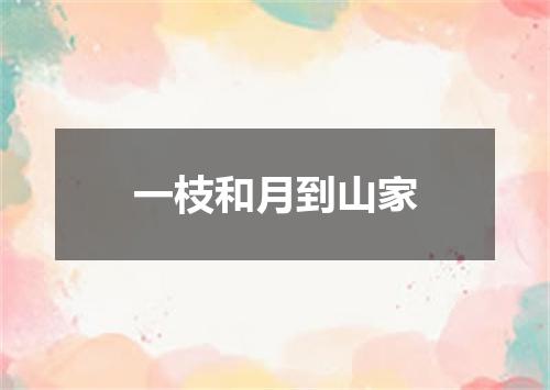 一枝和月到山家