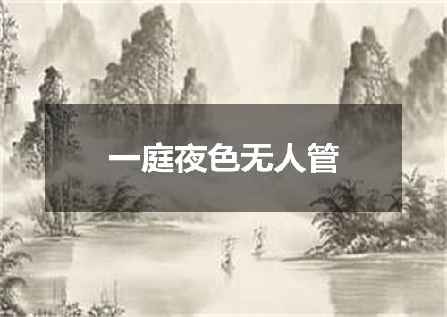 一庭夜色无人管