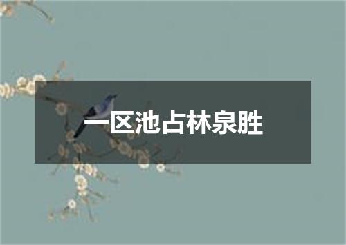 一区池占林泉胜