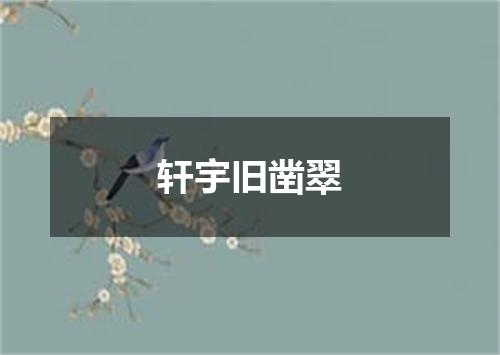 轩宇旧凿翠