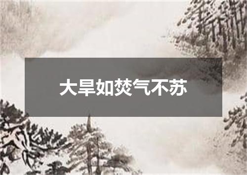 大旱如焚气不苏