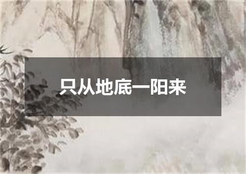 只从地底一阳来