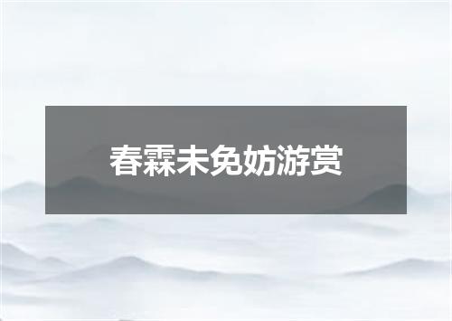春霖未免妨游赏