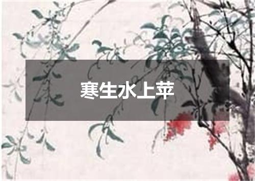 寒生水上苹