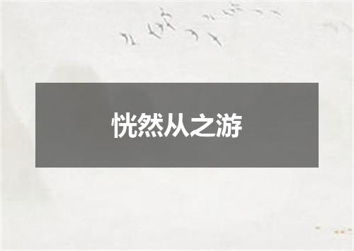 恍然从之游