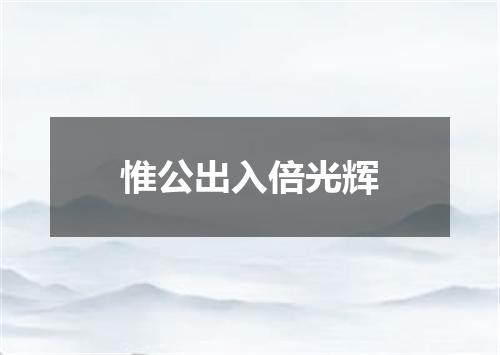 惟公出入倍光辉