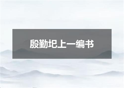 殷勤圯上一编书