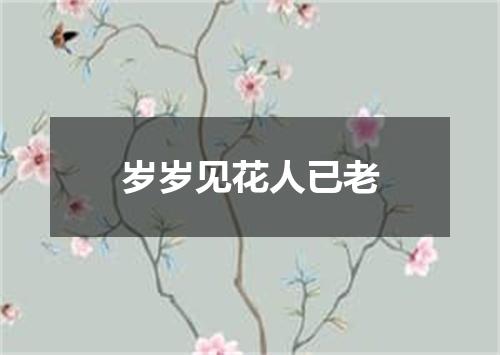 岁岁见花人已老
