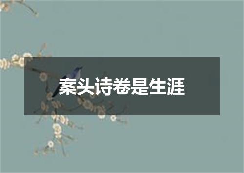 案头诗卷是生涯