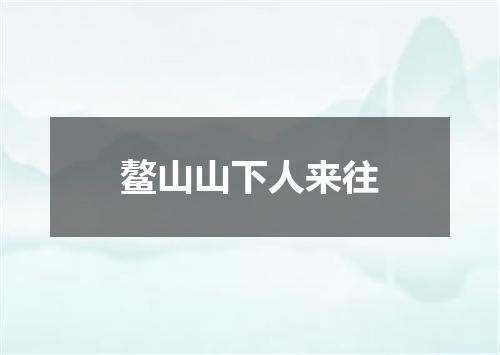 鳌山山下人来往