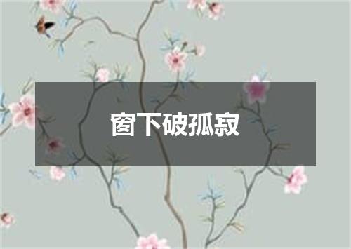 窗下破孤寂